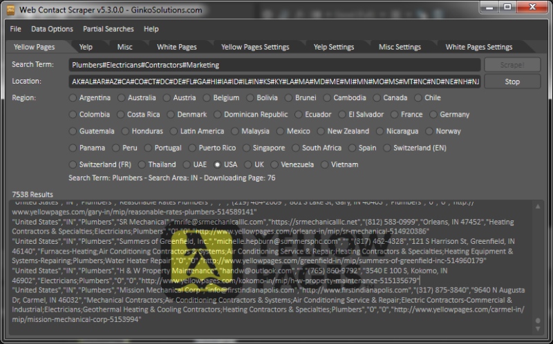 Windows 7 Web Contact Scraper 5.9.3 full