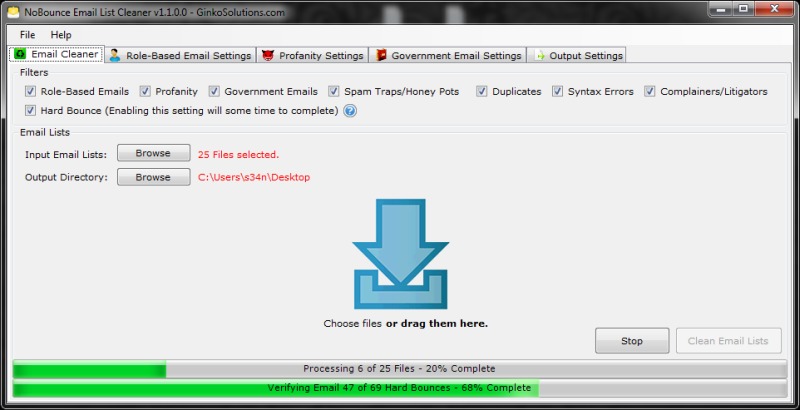 Windows 10 NoBounce Email List Cleaner full
